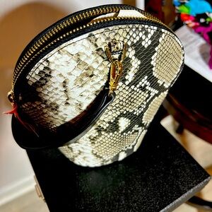 CAbi Black and White Clutch, goes with Black & white peacock zebra striped.